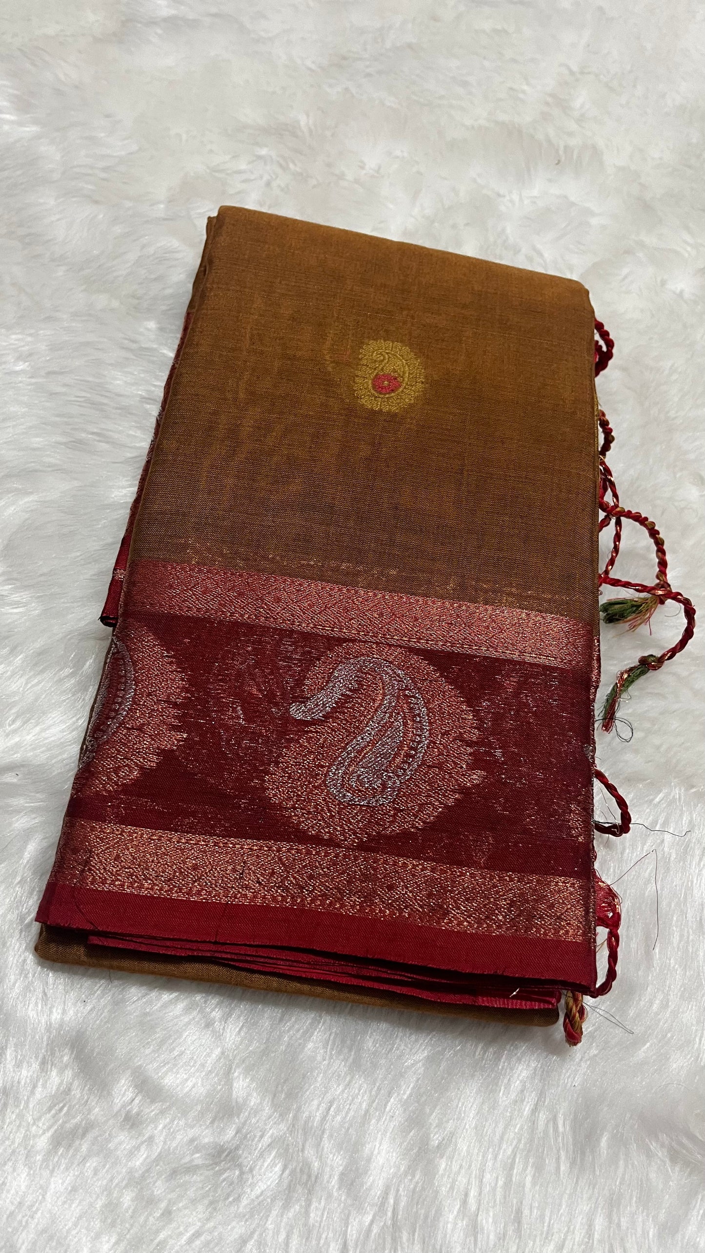 Thenchittu - Honey Dew Valainaar Pattu (Banana Pith Silk) saree