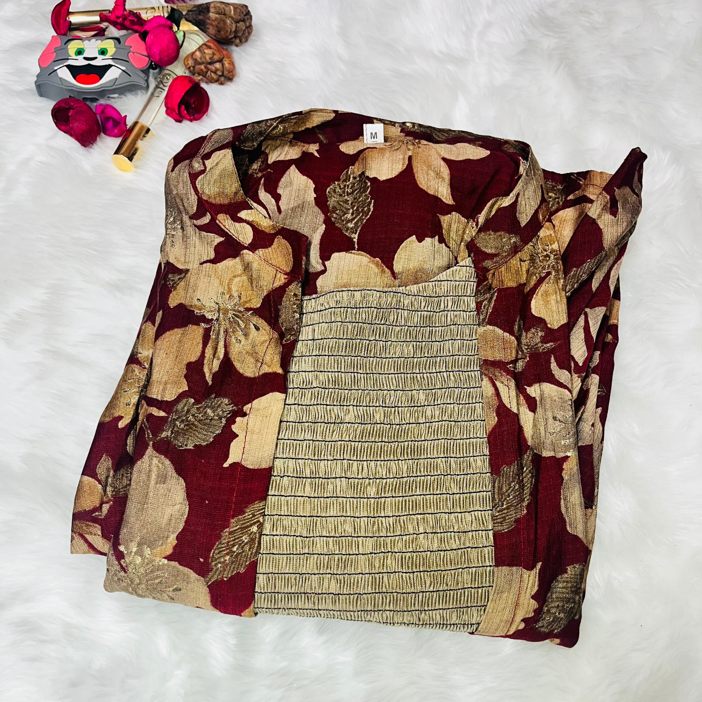 Regal Rust Layered Midi Dress