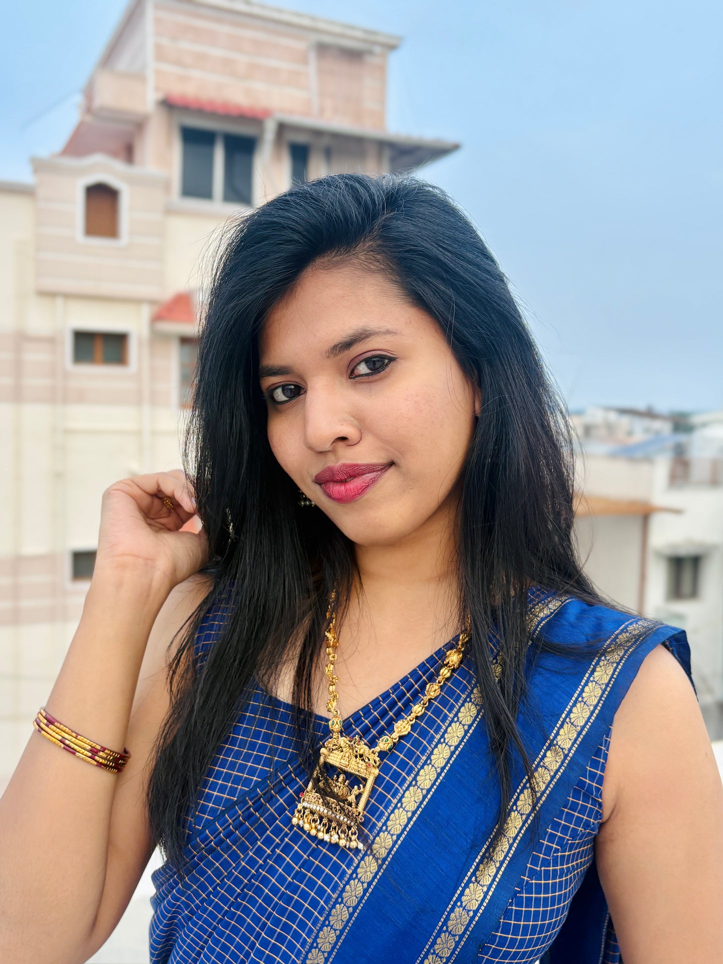 Blue - Kalyani Silk Cotton Saree