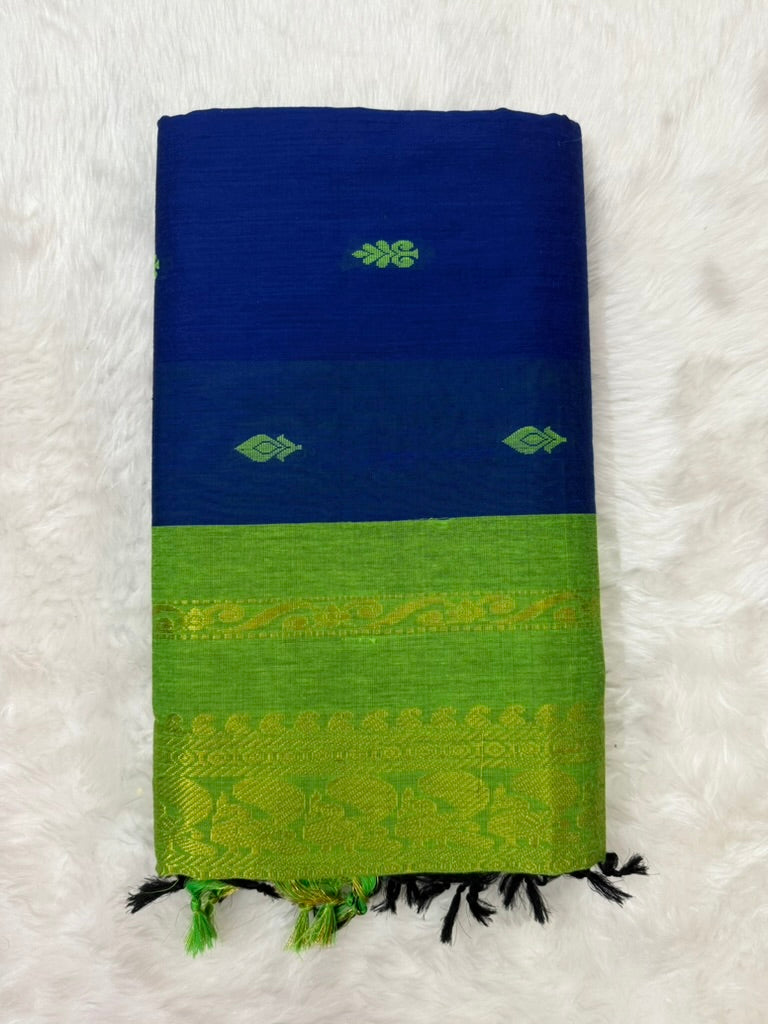 Blue Butta Kalyani Silk Cotton Saree