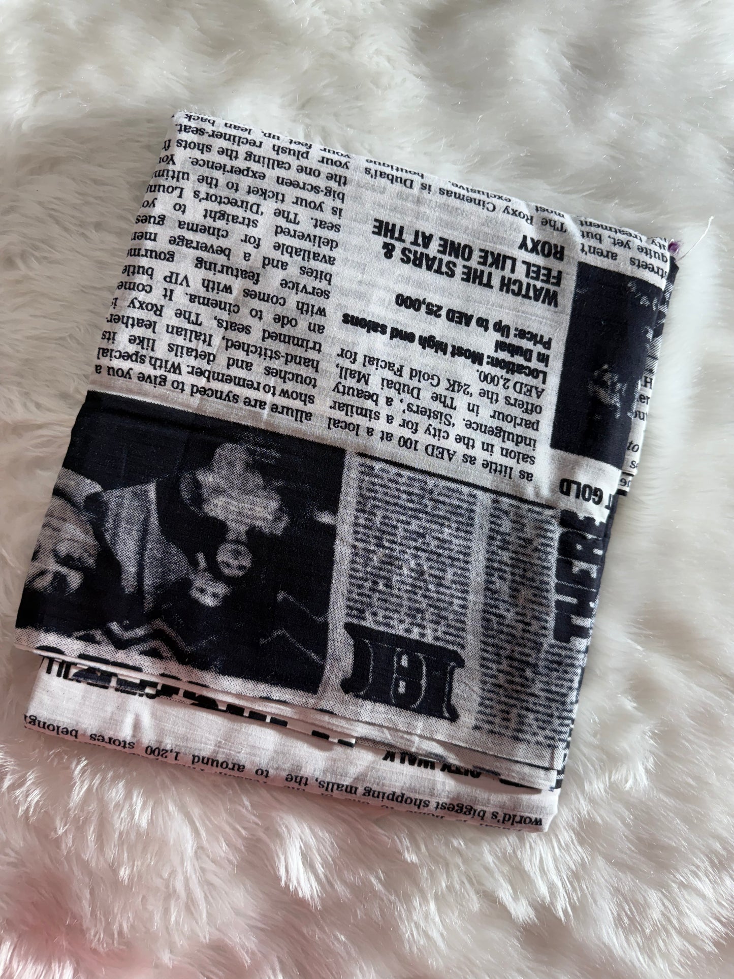 Newspaper Mul Cotton Saree