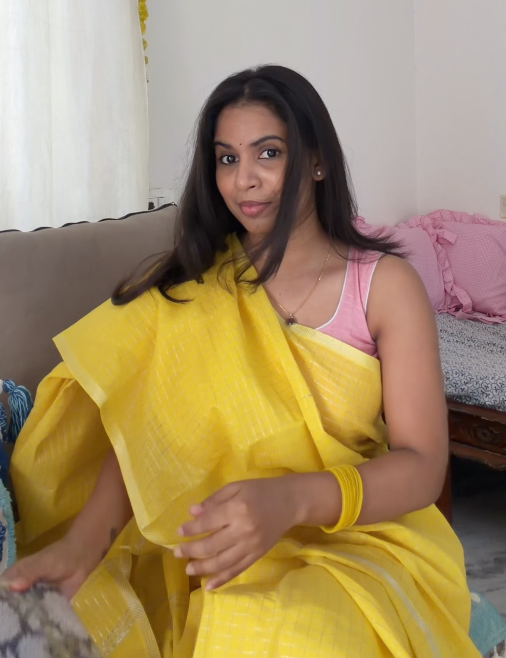 Yellow - Sungadi Cotton Saree