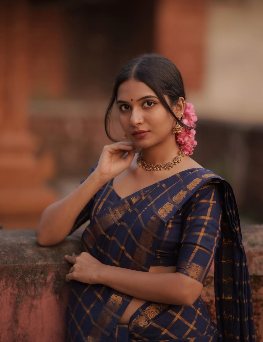 Blue Pure Sungadi Cotton Handloom Saree