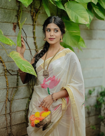 Thamarapoovu Luxe Southloom Cotton Saree