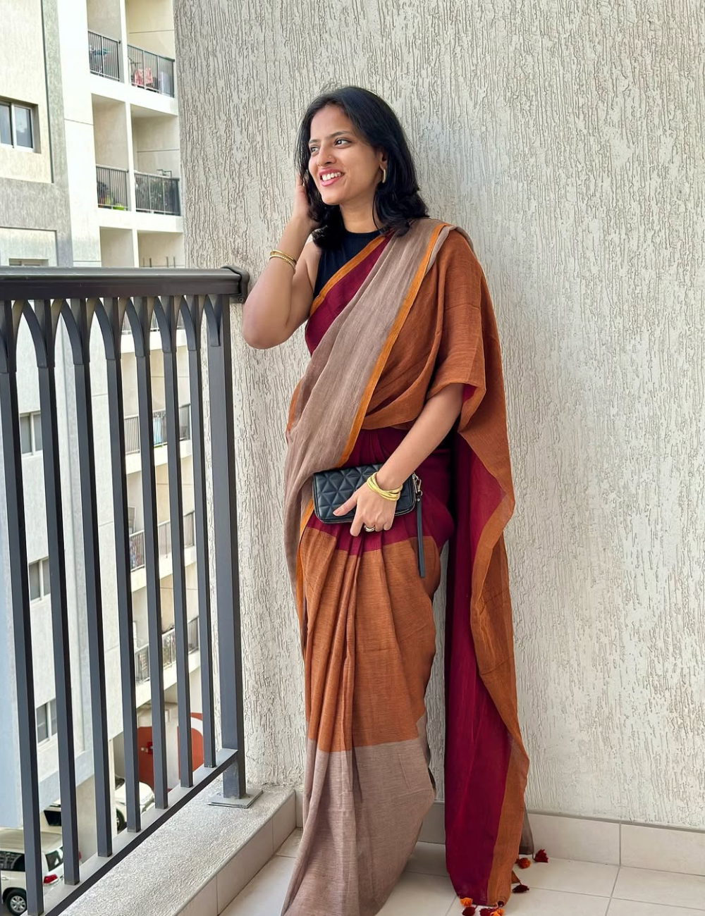 Multicoloured MulMul Saree