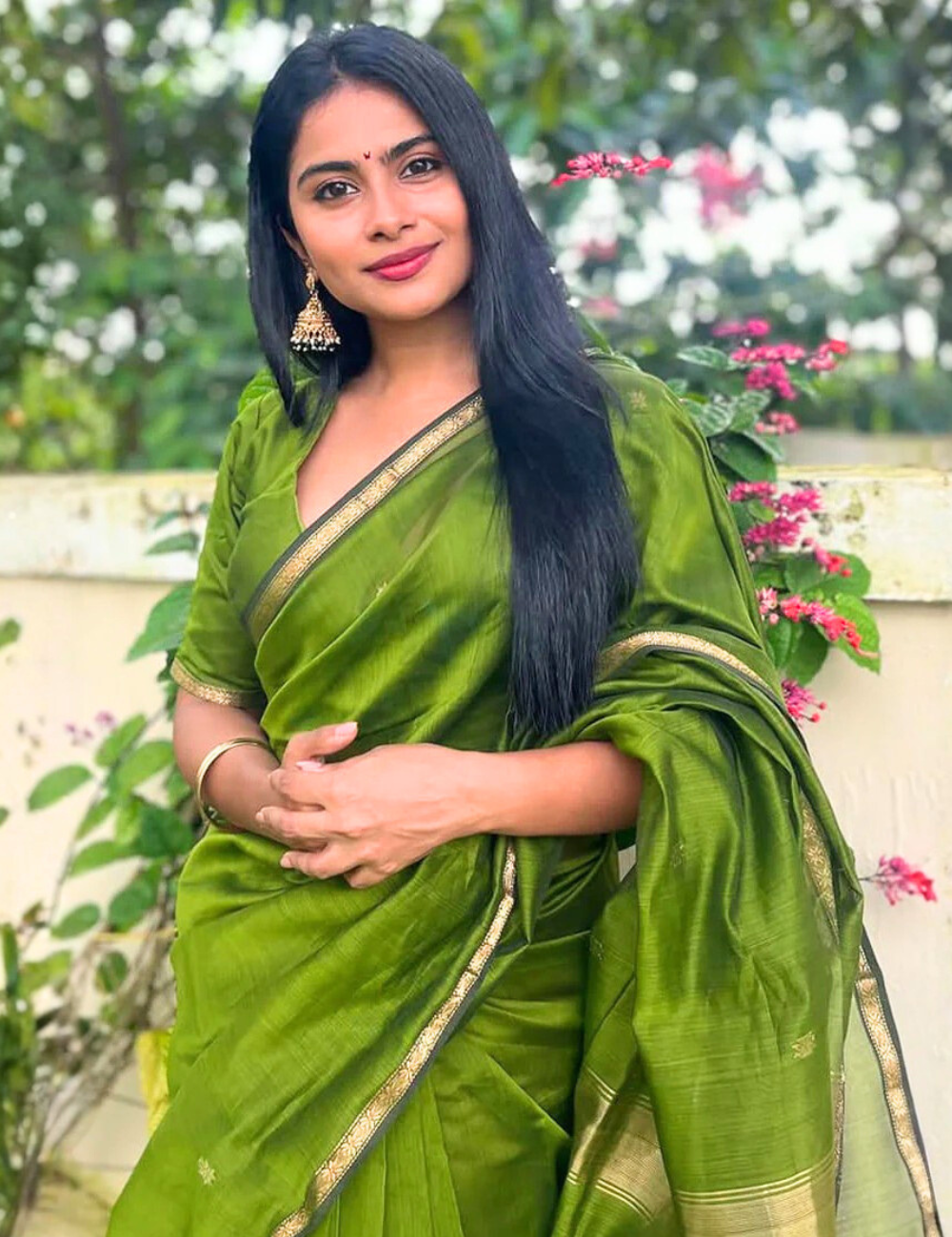 Light Green - Silk cotton Handloom Saree