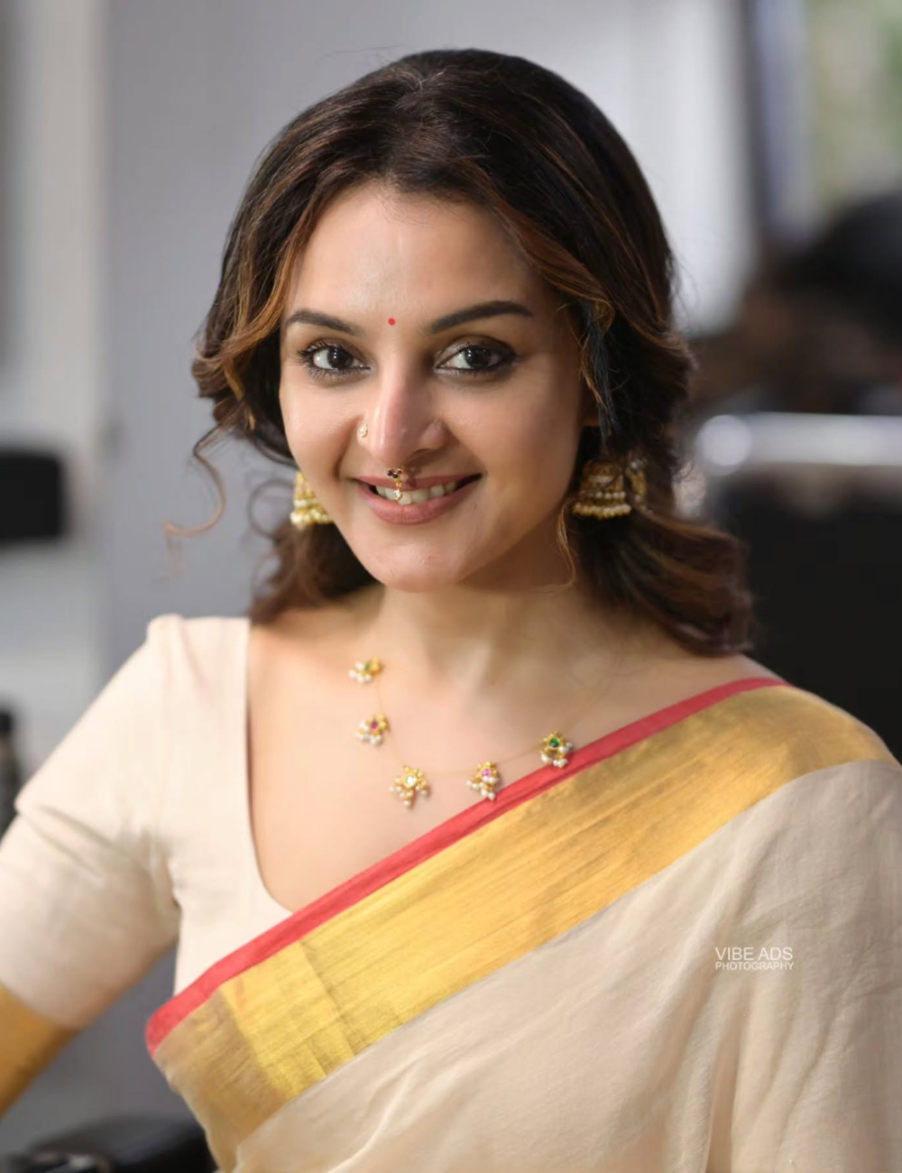 White Premium Mul cotton saree