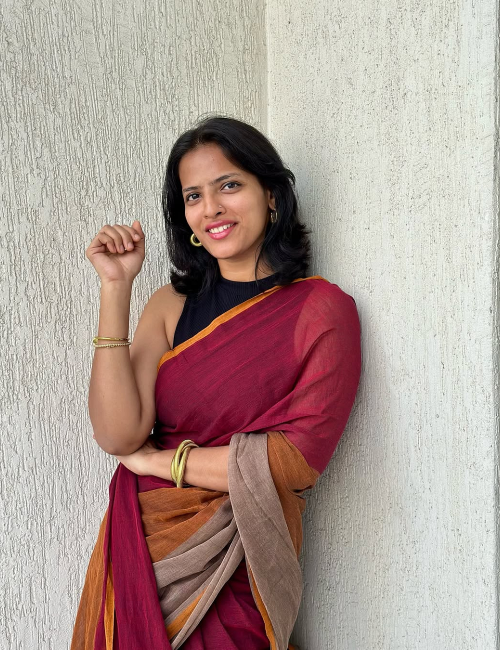 Multicoloured MulMul Saree