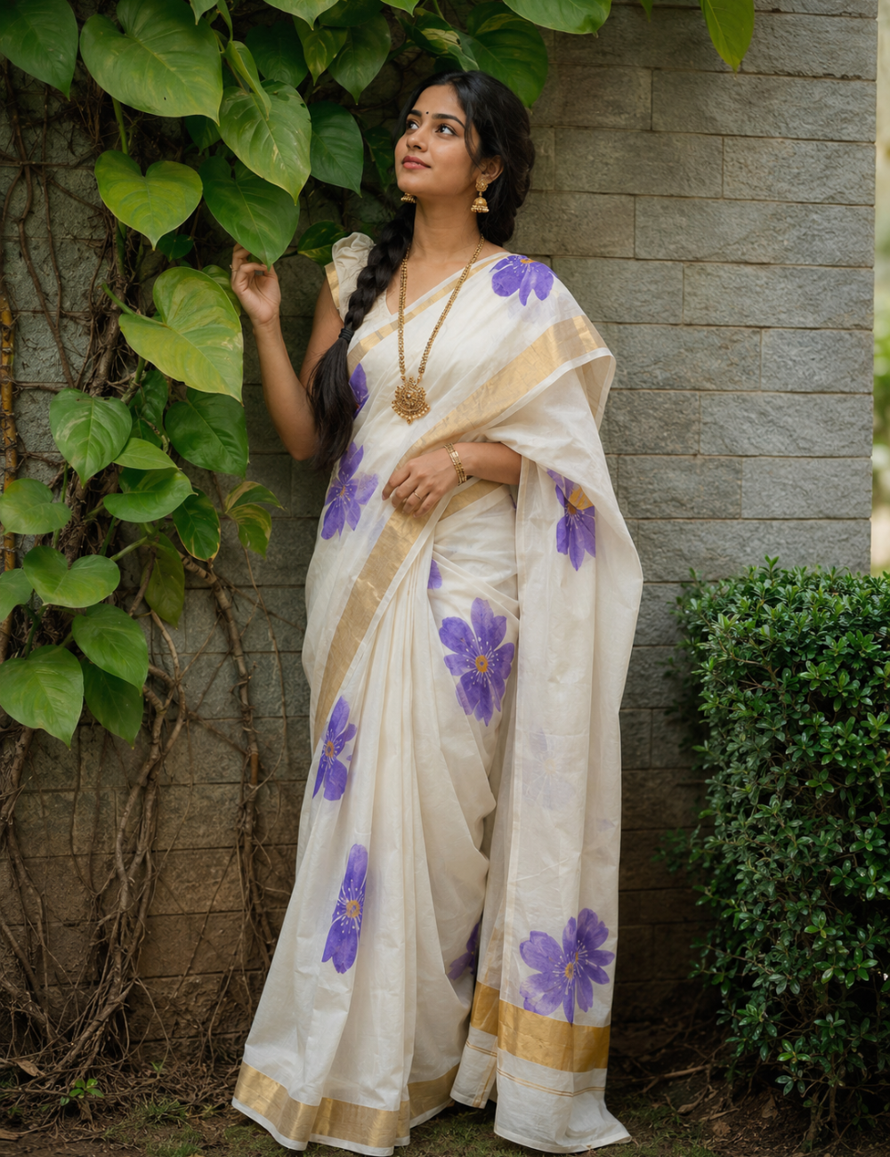 Oothapoovu Luxe Southloom Cotton Saree