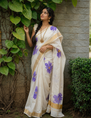 Oothapoovu Luxe Southloom Cotton Saree
