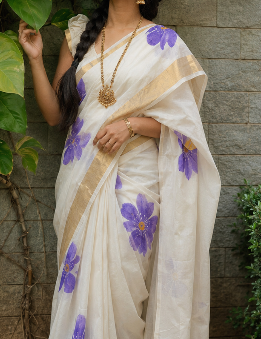 Oothapoovu Luxe Southloom Cotton Saree