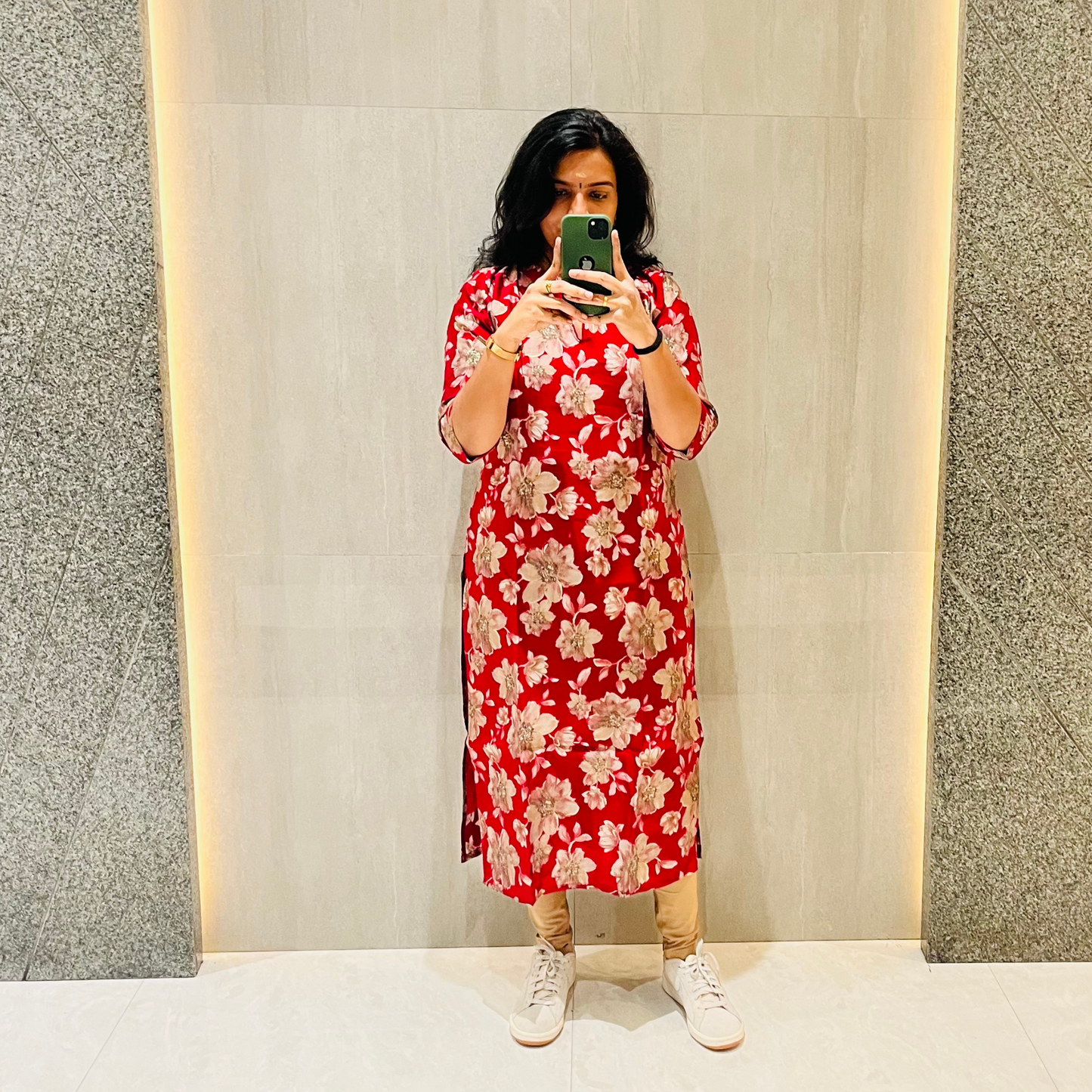 Midnight Bloom Floral Kurti top