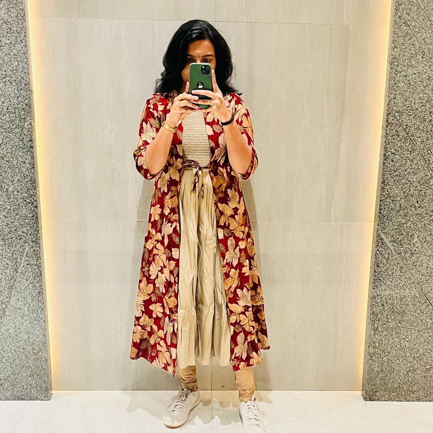 Regal Rust Layered Midi Dress