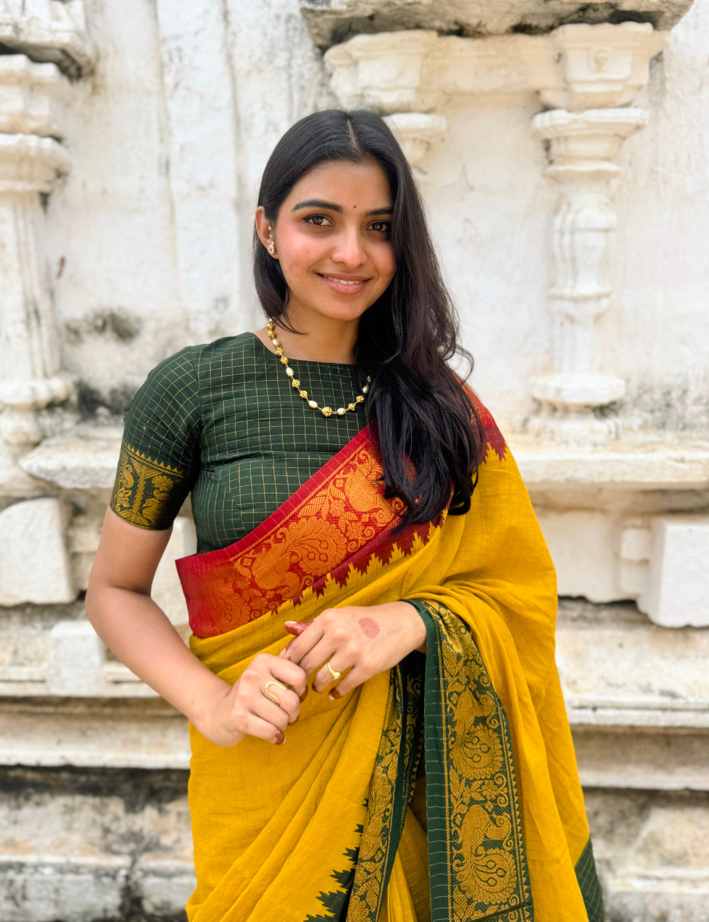 Mustard Yellow - Sungadi Cotton Saree