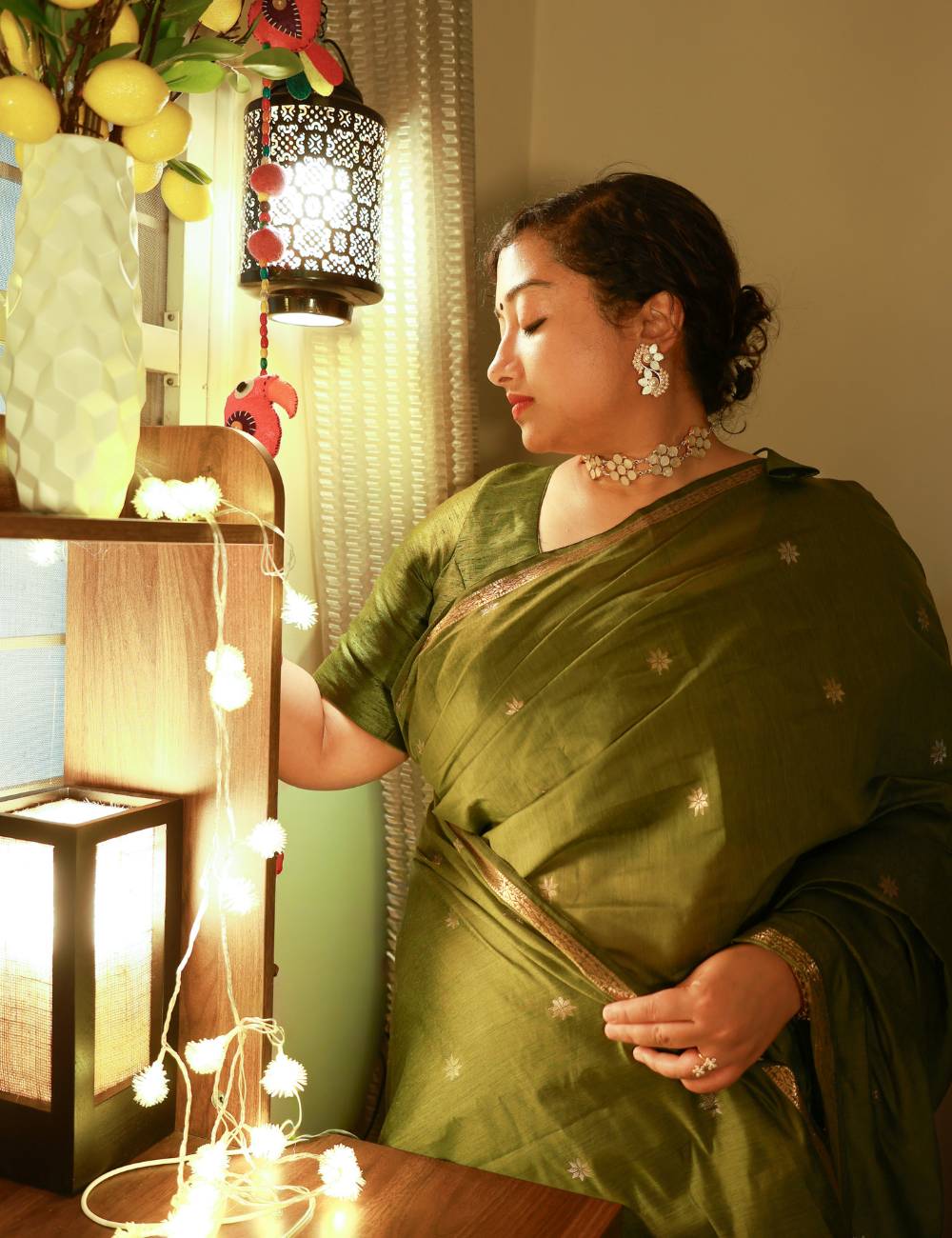 Light Green - Silk cotton Handloom Saree