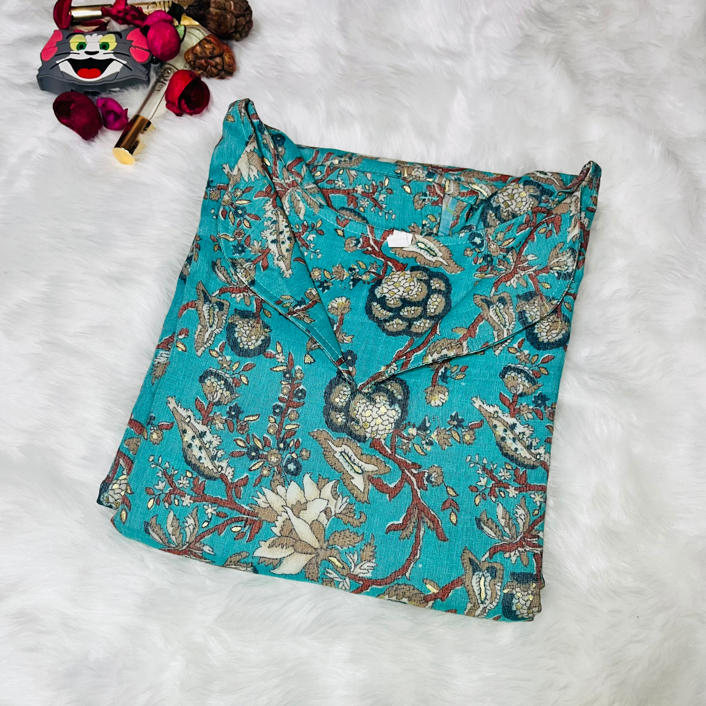 Aqua Reverie Kurti Top