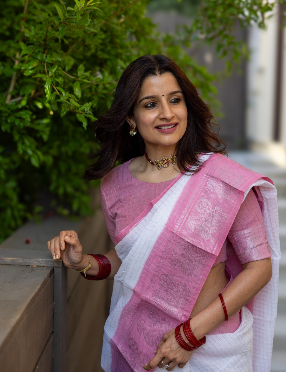 Baby Pink - Sungadi Cotton Saree