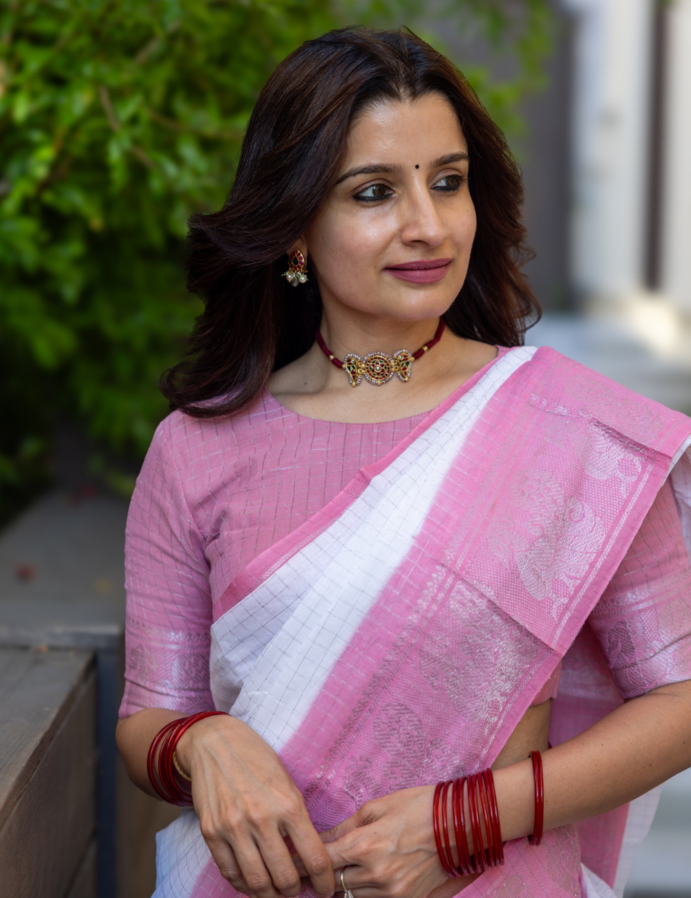 Baby Pink - Sungadi Cotton Saree