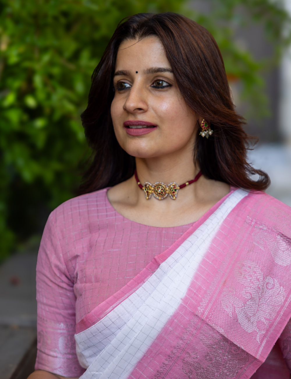Baby Pink - Sungadi Cotton Saree
