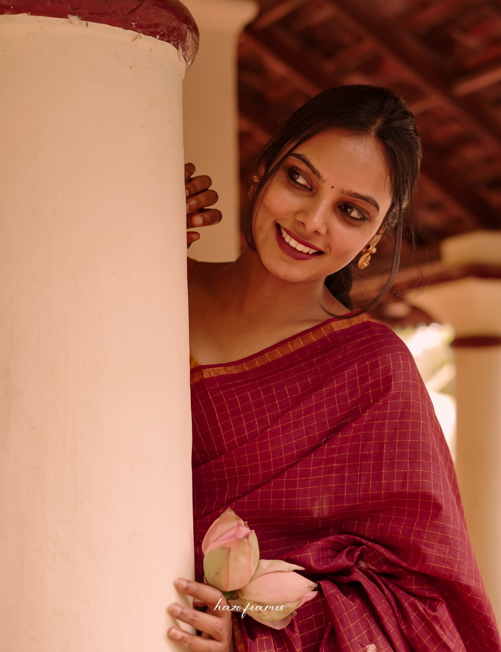 Maroon - Sungadi Cotton Saree