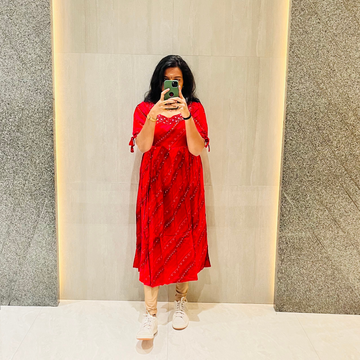 Raspberry Bloom Flared Dress