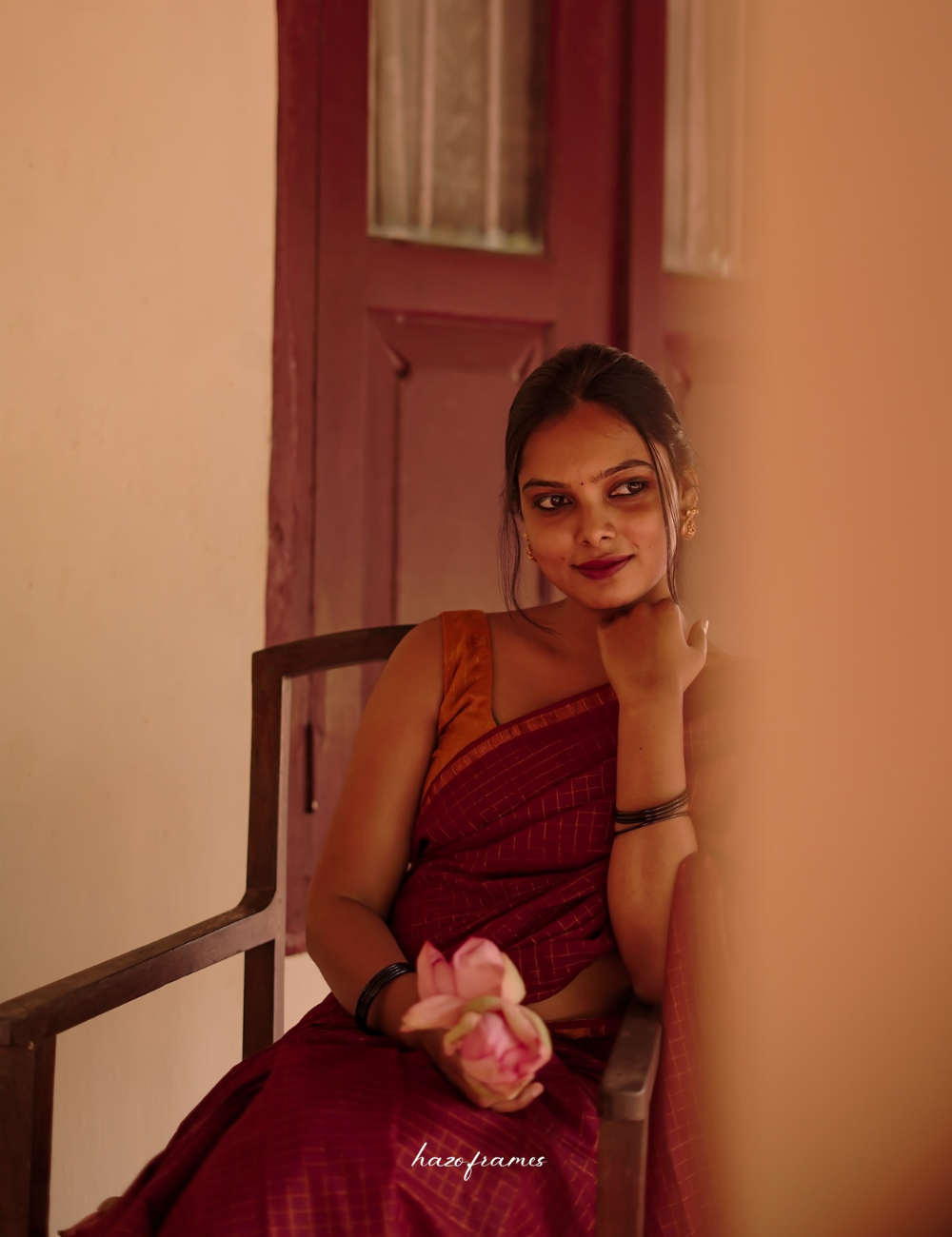Maroon - Sungadi Cotton Saree
