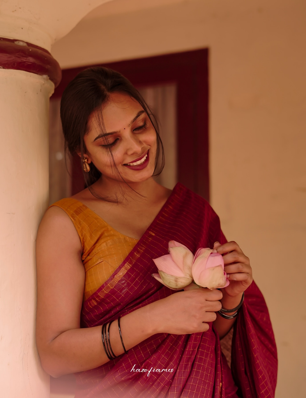 Maroon - Sungadi Cotton Saree
