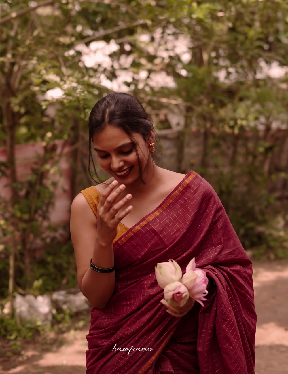 Maroon - Sungadi Cotton Saree