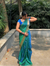 Peacock Green Kanchi Soft Silk Saree – Handloom Semi Silk