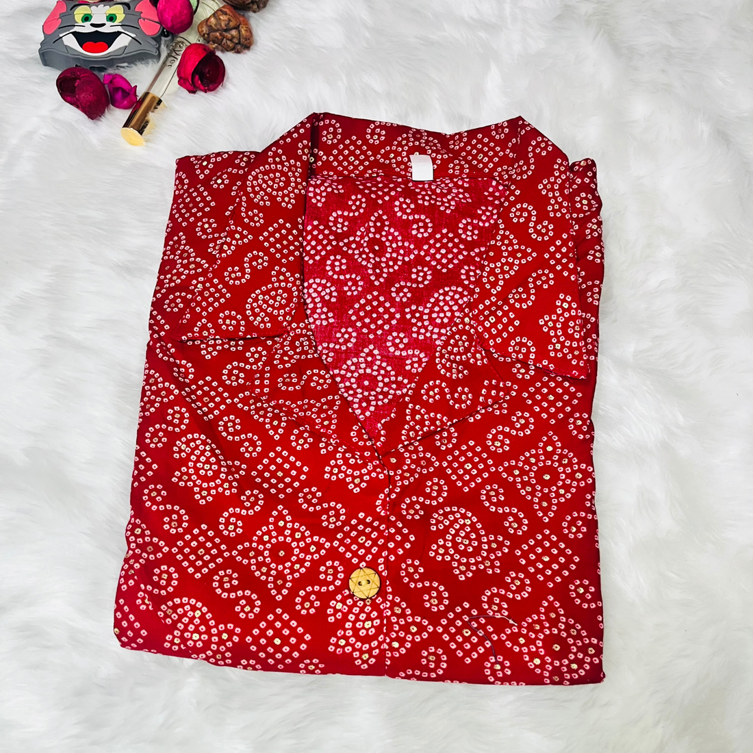 Bandhani Handblock Kurti top