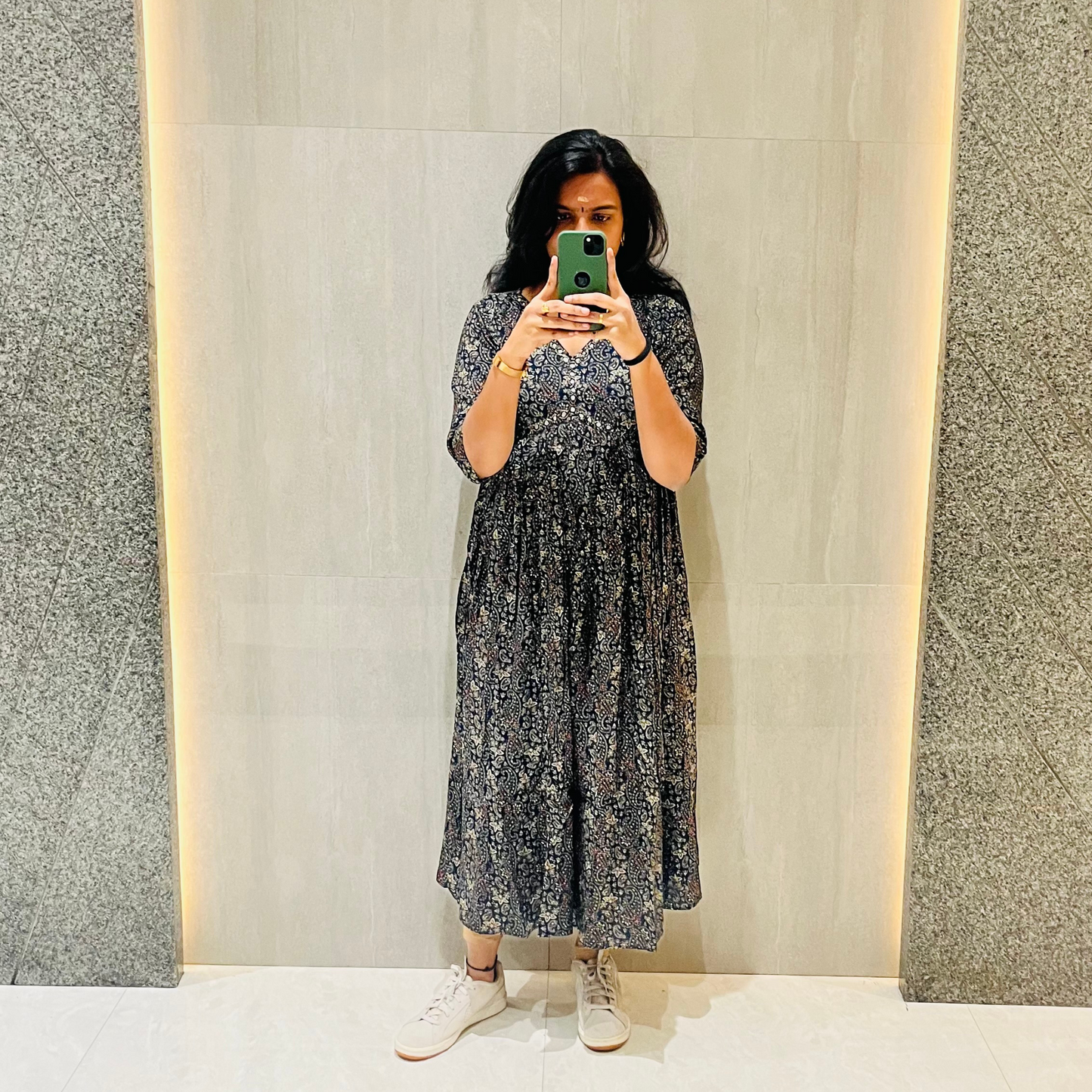 Alia Cut Flowy Midi Dress