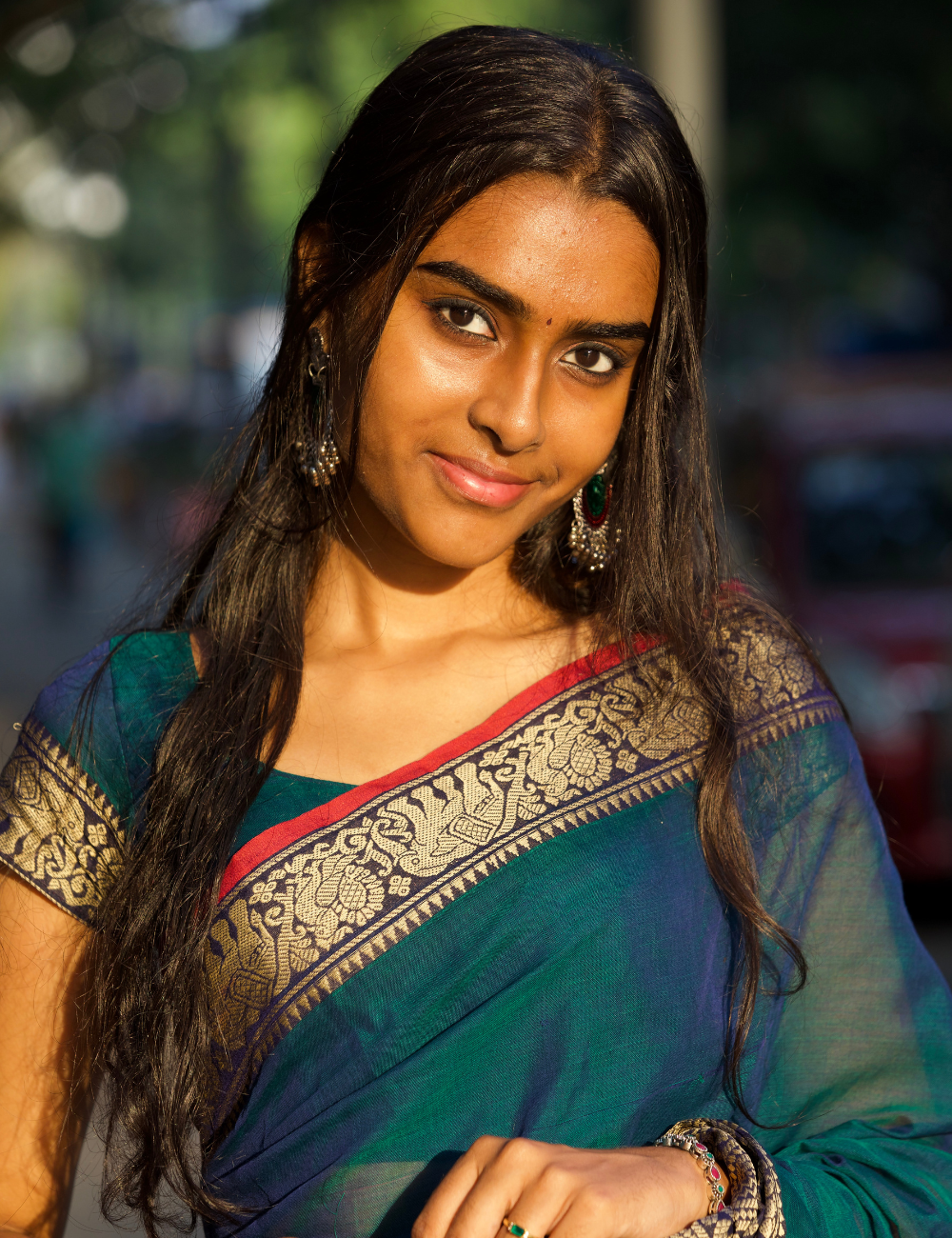 Narayanpet Big border saree – Peacock Blue