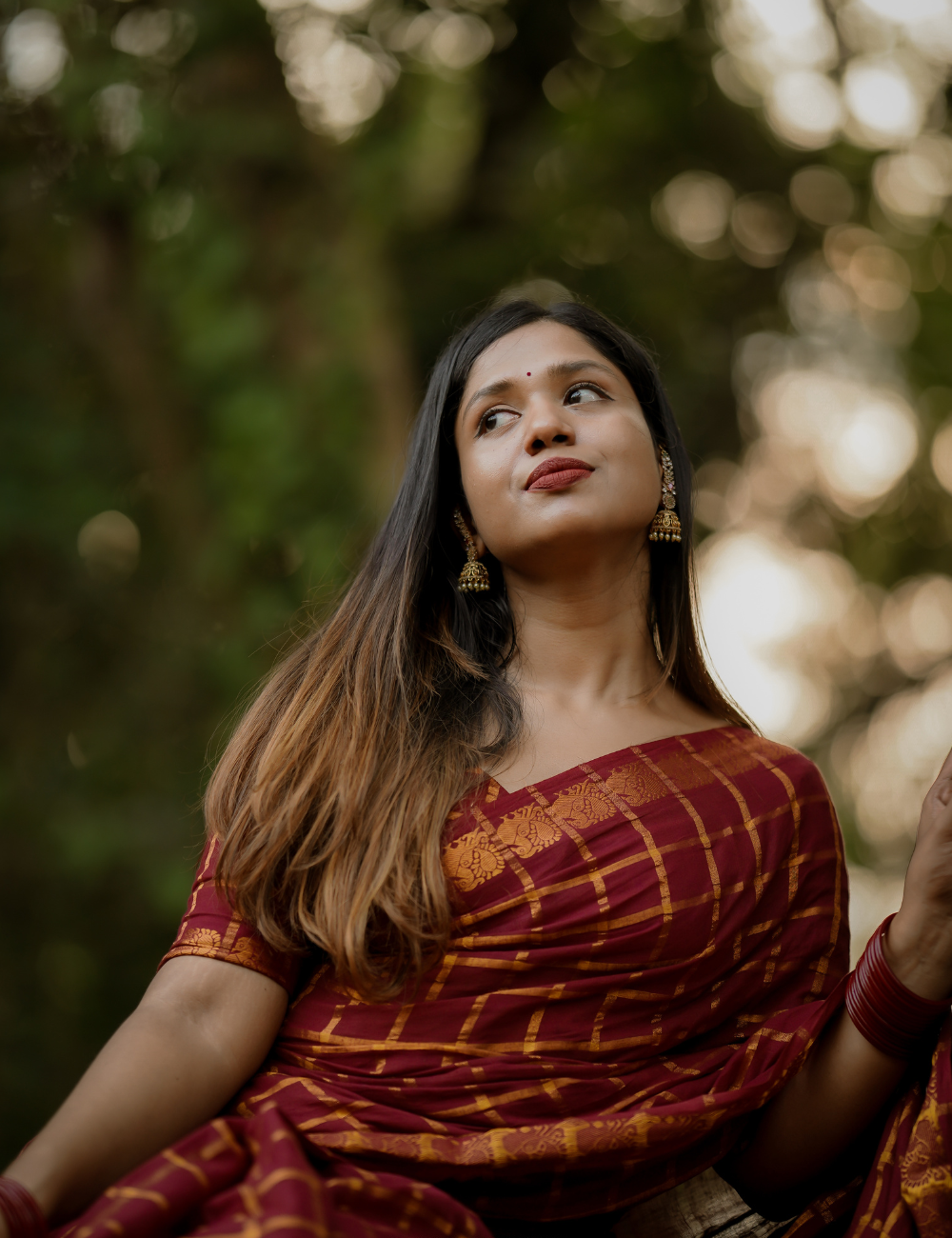 Maroon Pure Sungadi Cotton Handloom Saree