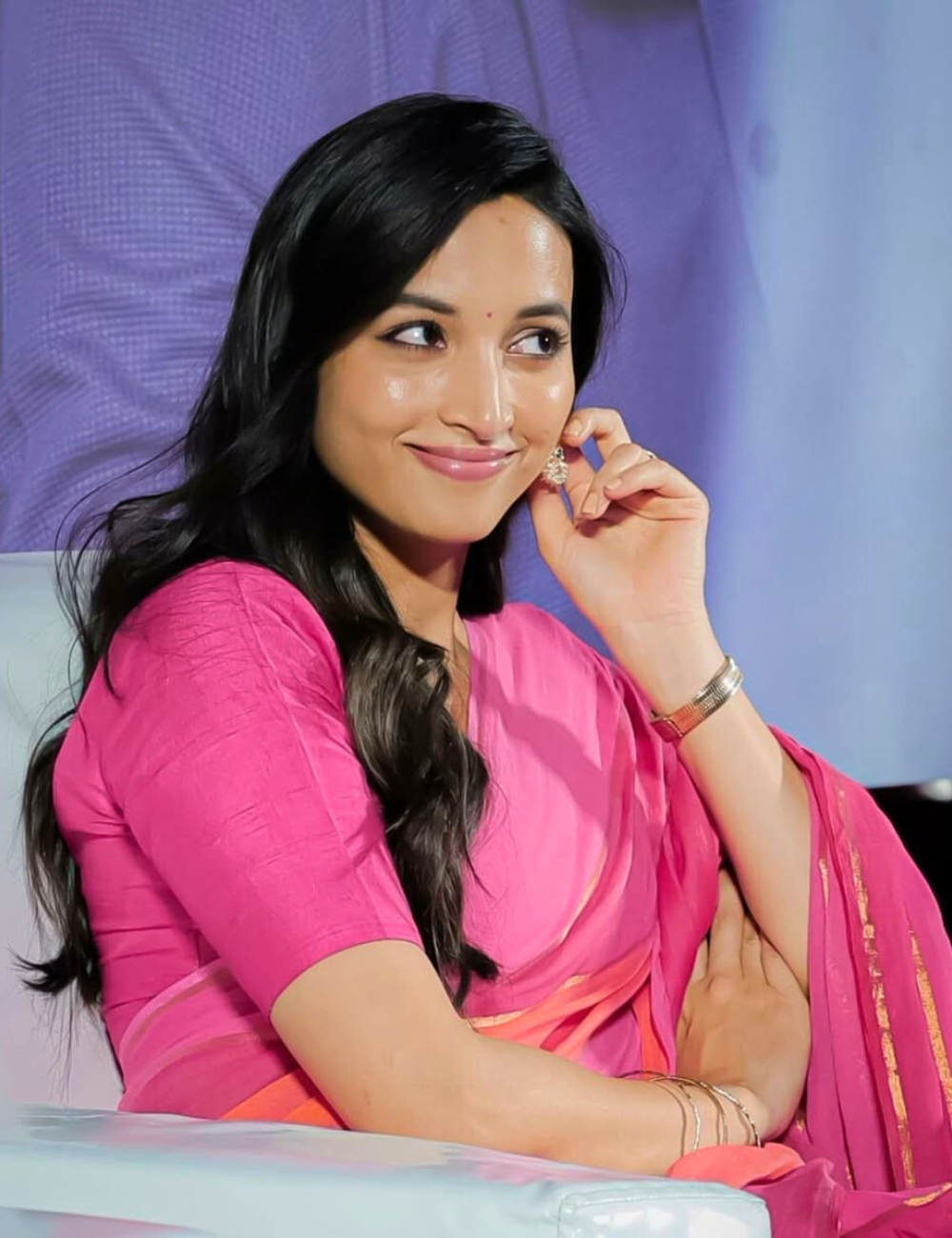 Srinidhi Shetty inspired Rainbow Mul Cotton Saree