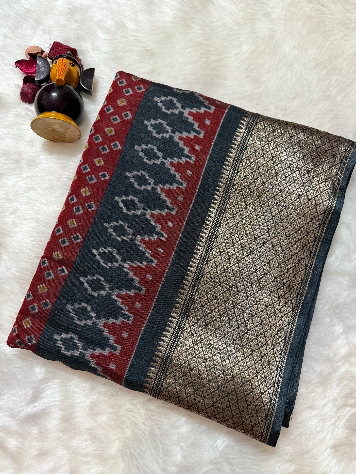 Maroon Premium Dola Silk Saree