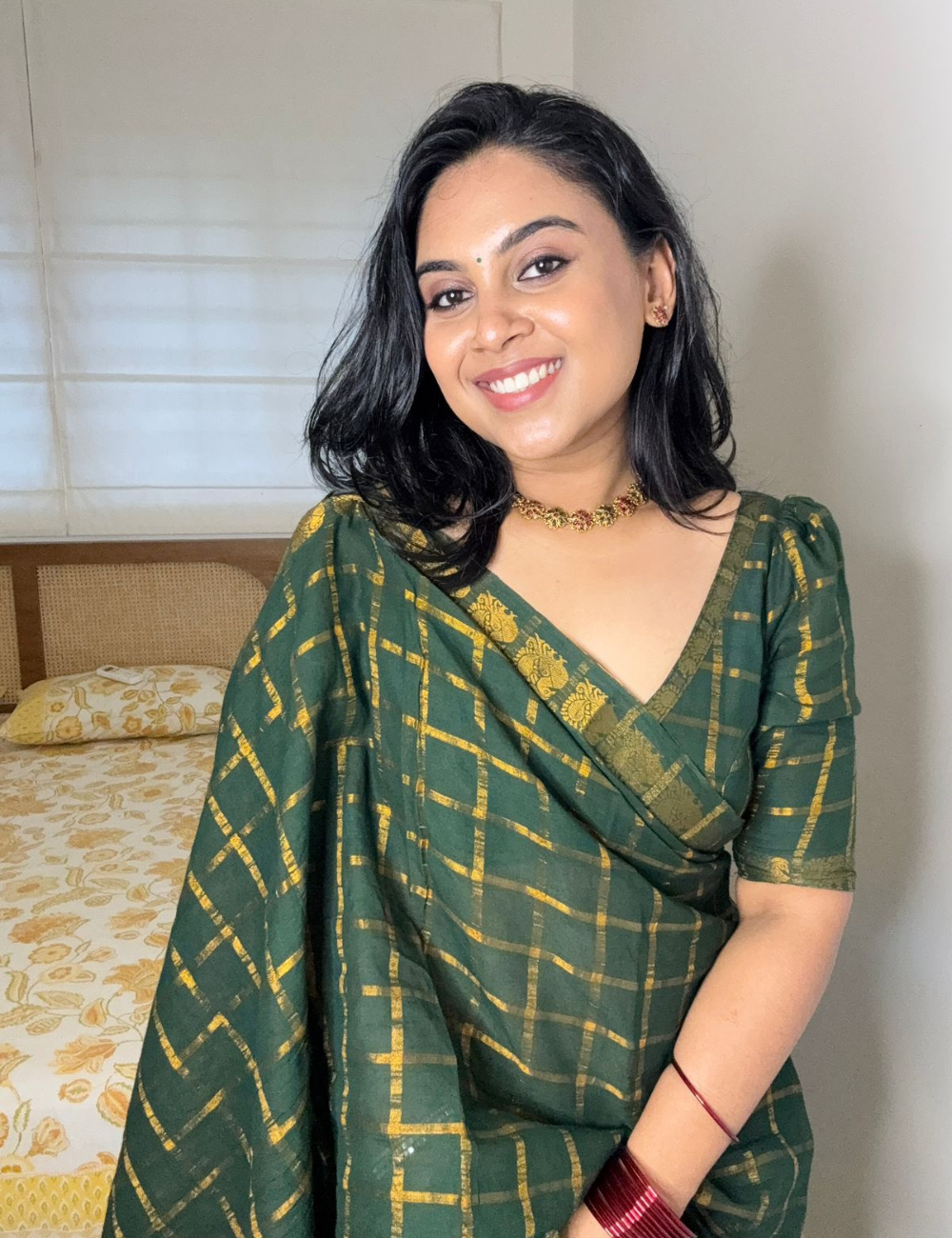 Green Pure Sungadi Cotton Handloom Saree