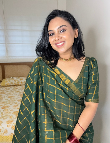 Green Pure Sungadi Cotton Handloom Saree