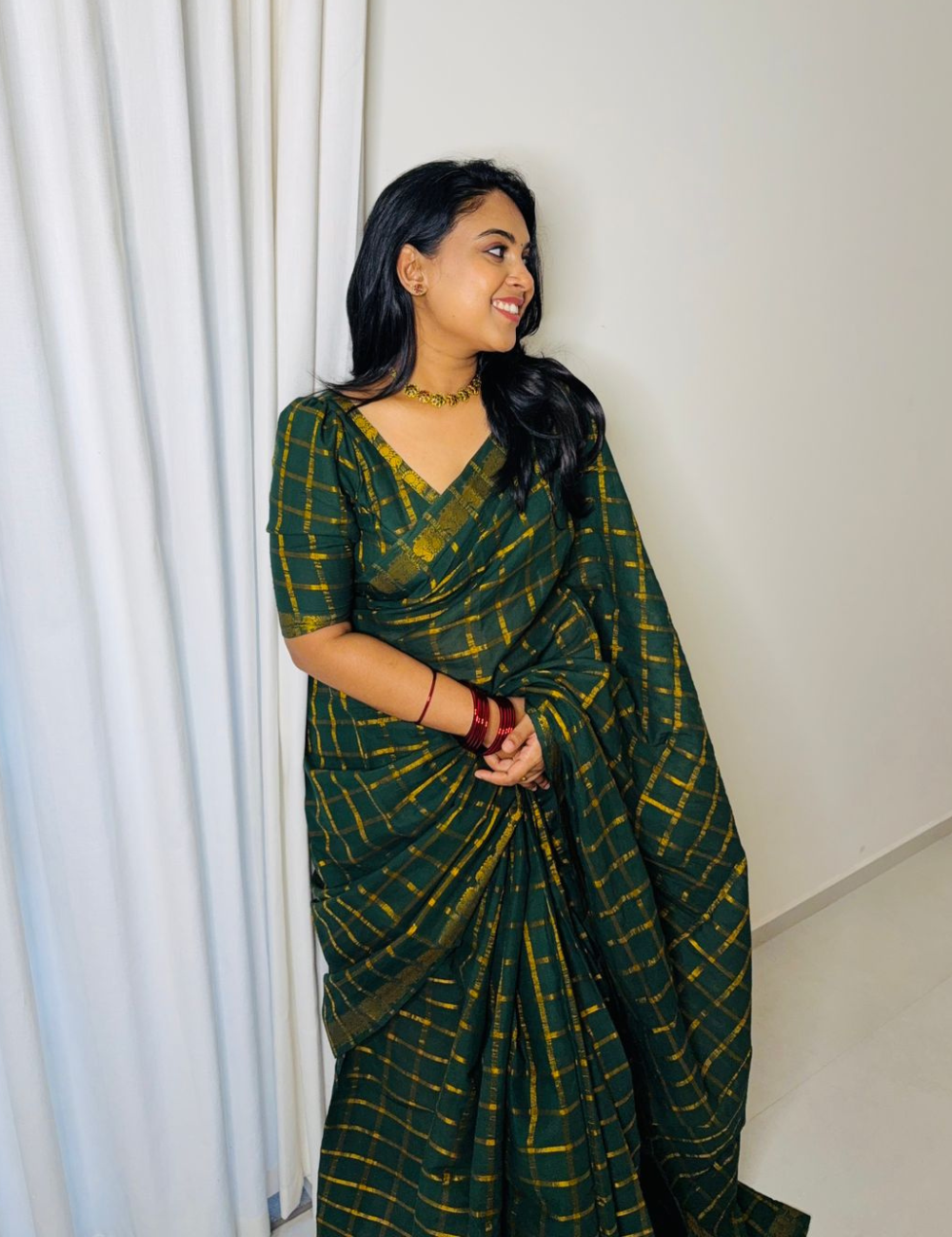 Green Pure Sungadi Cotton Handloom Saree