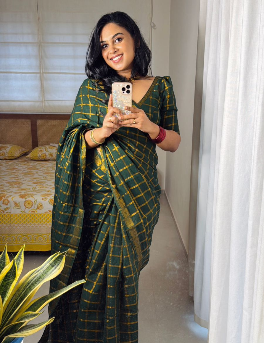 Green Pure Sungadi Cotton Handloom Saree