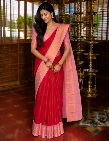 Red - Sungadi Cotton Saree