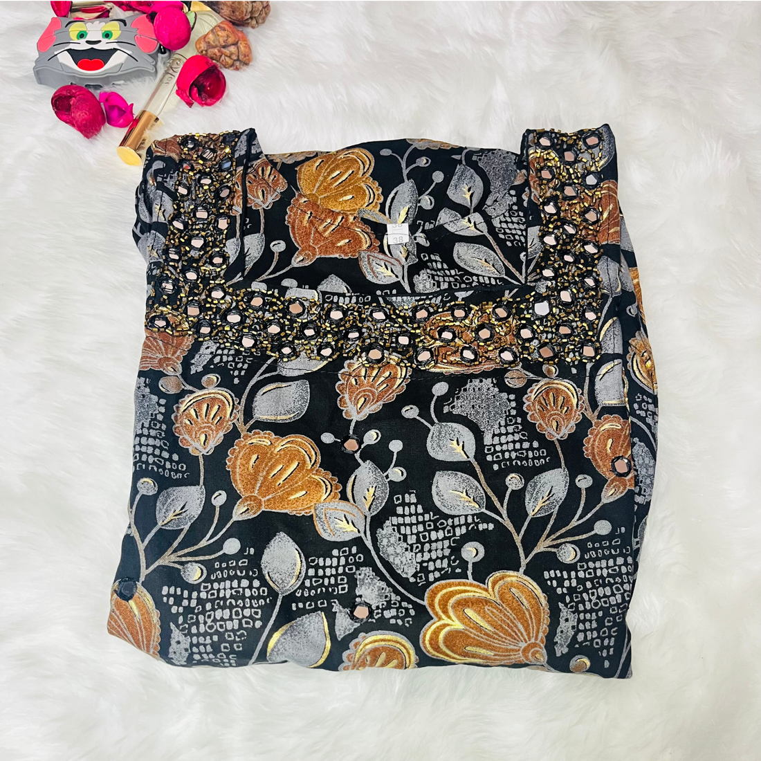 Dark Night Blossom Midi Dress