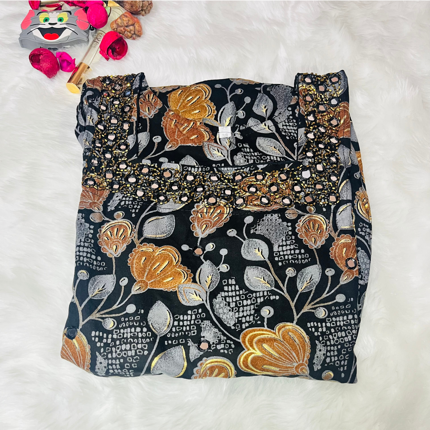 Dark Night Blossom Midi Dress