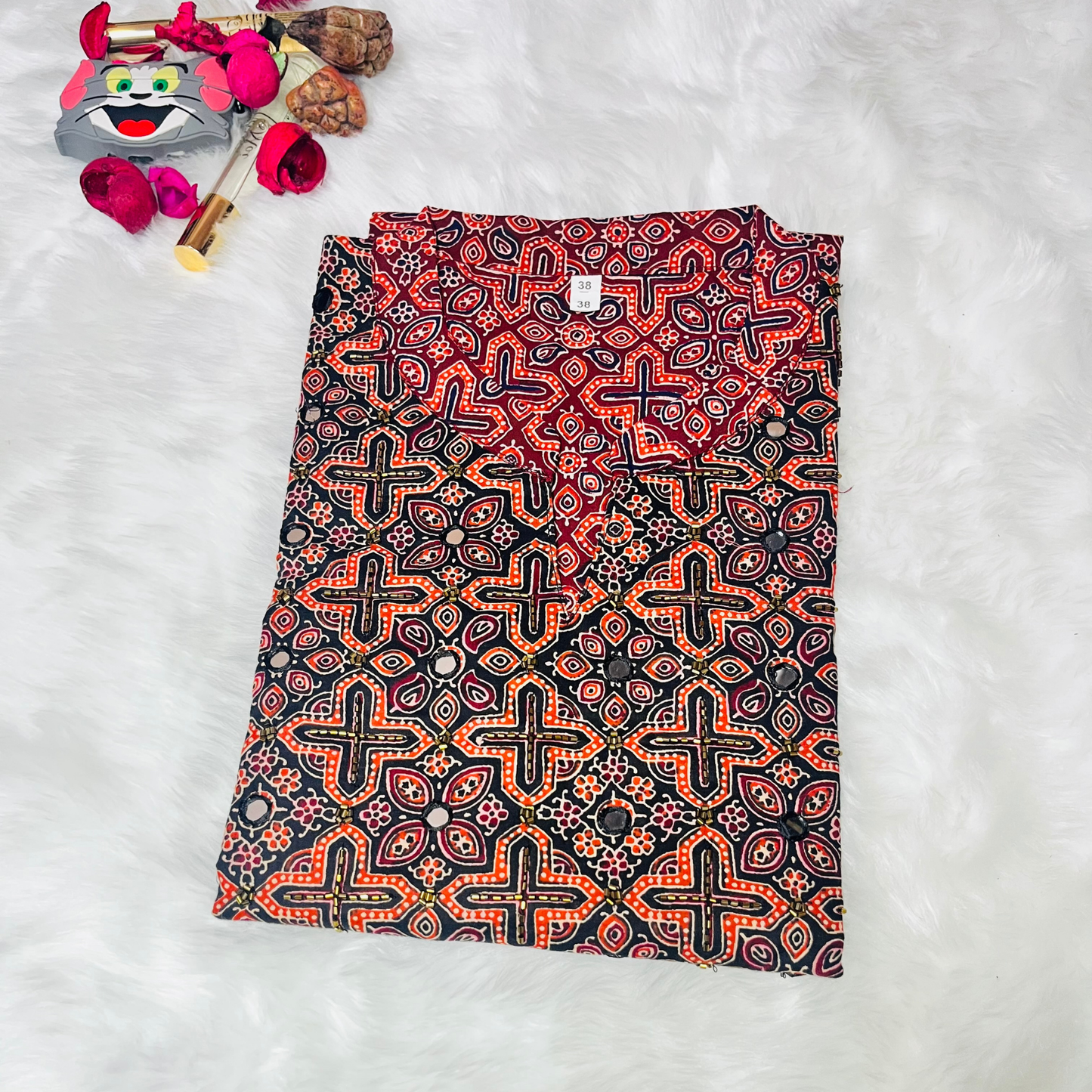 Ajrak Poise Kurti Top