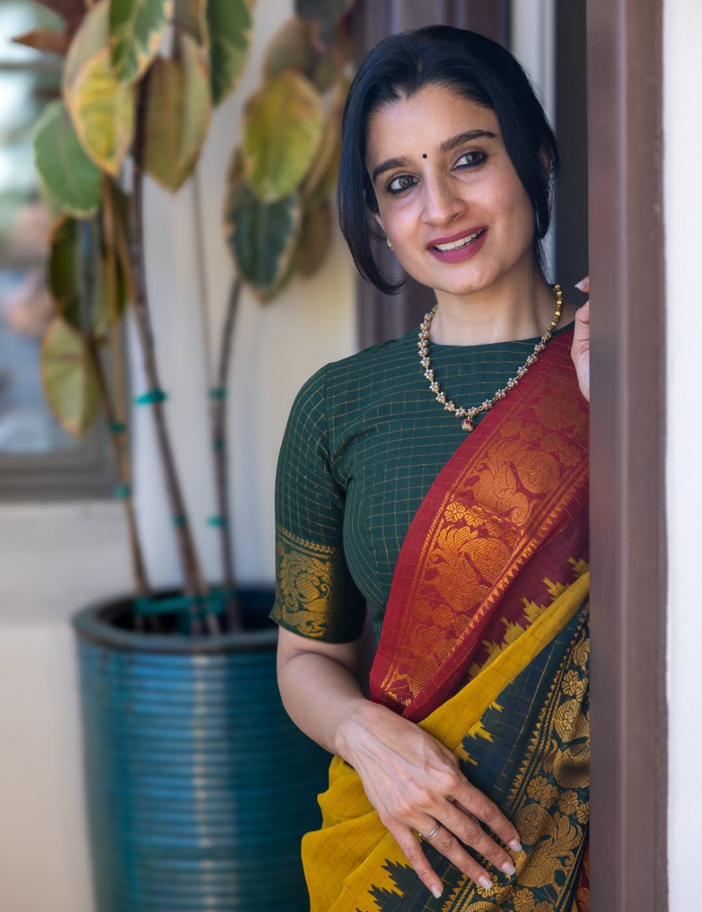 Mustard Yellow - Sungadi Cotton Saree