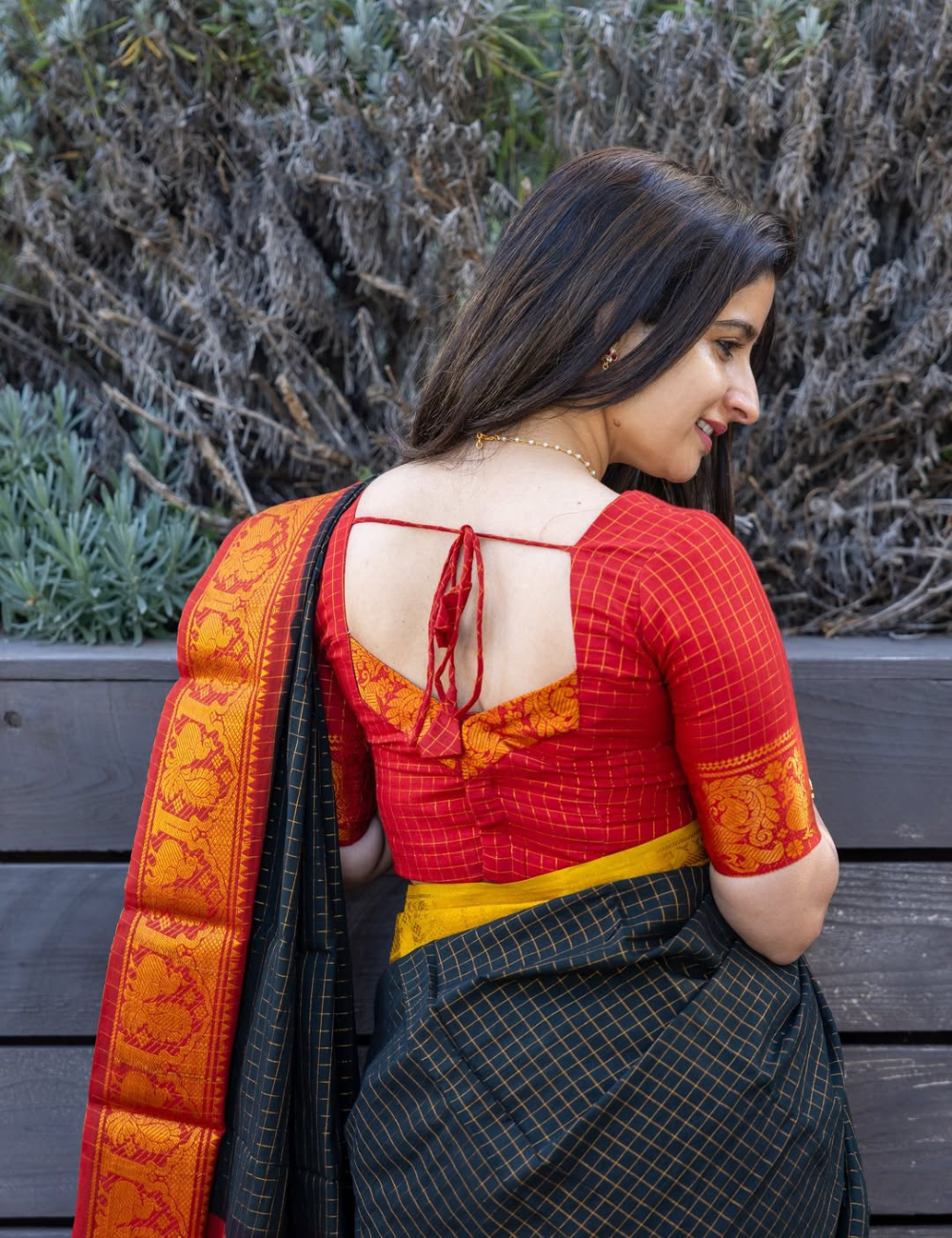Black - Sungadi Cotton Saree