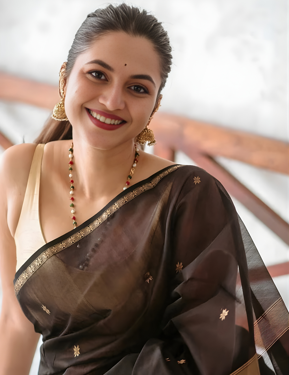 Black - Silk cotton Handloom Saree
