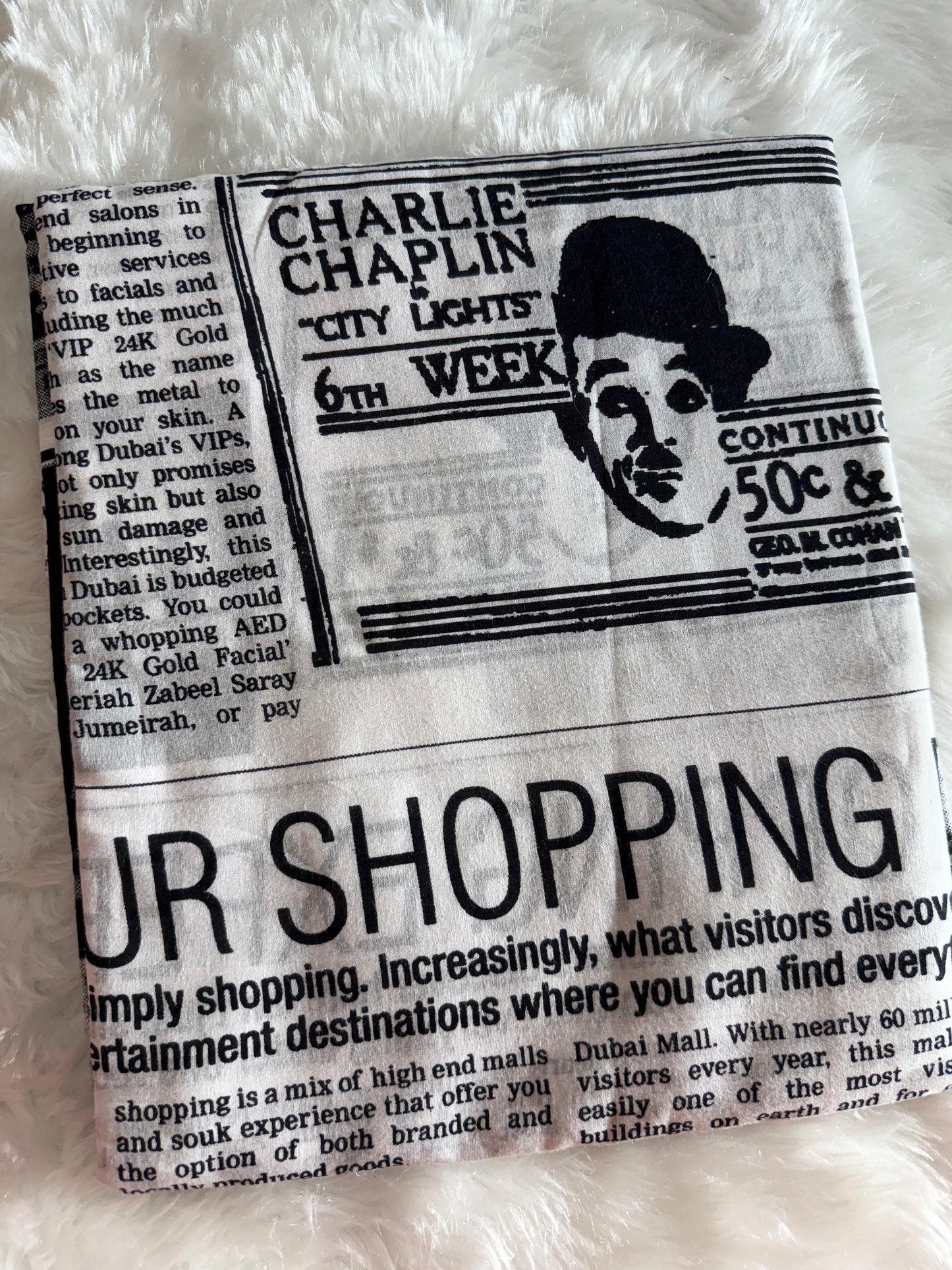 Newspaper Mul Cotton Saree