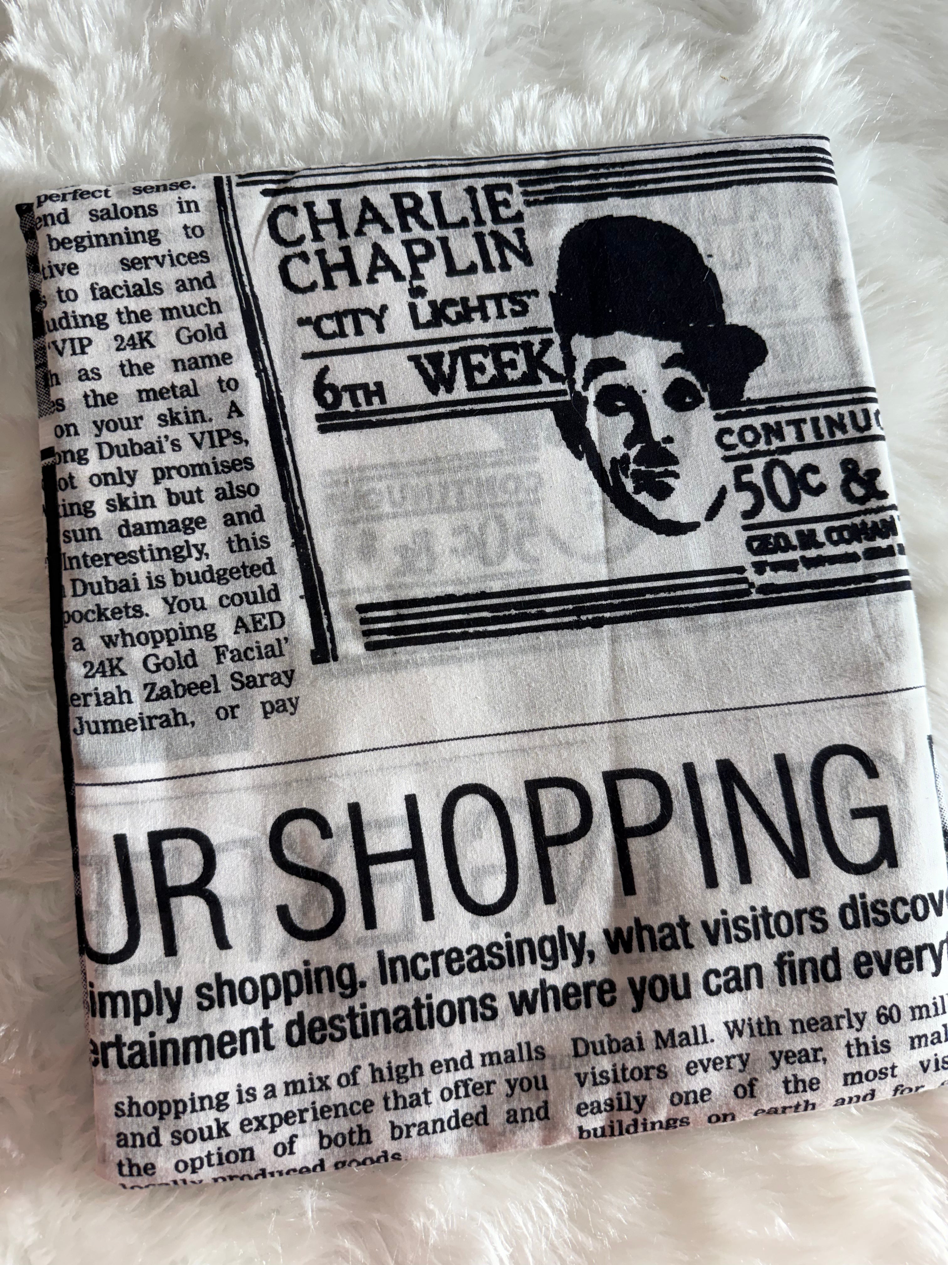 Newspaper Mul Cotton Saree