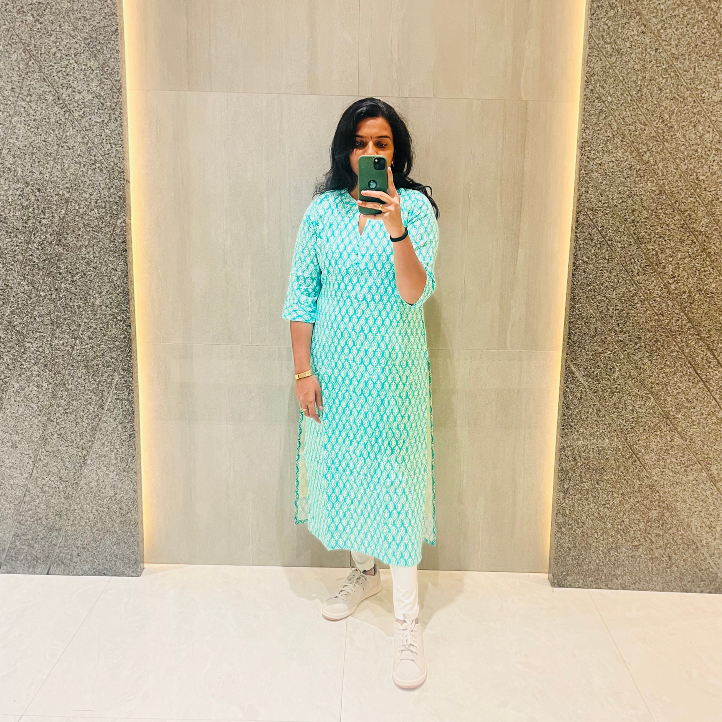 Indie Motif Cotton Kurti Top