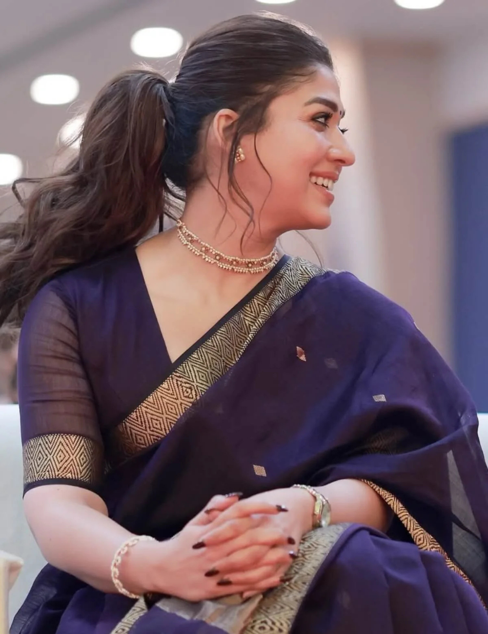 Violet - Nayanthara Silk cotton Handloom Saree